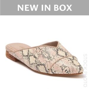 Kaanas Snakeskin Printed Pointed Toe Mule